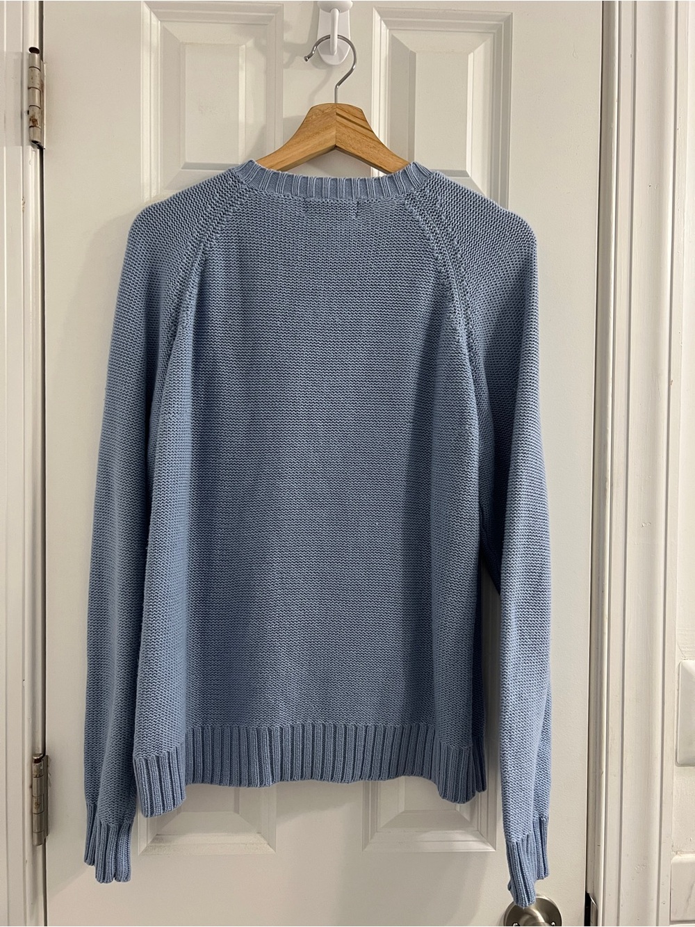 Westbound Slate Blue Cable Knit Button Down Cardigan- Large - Picture 2 of 10